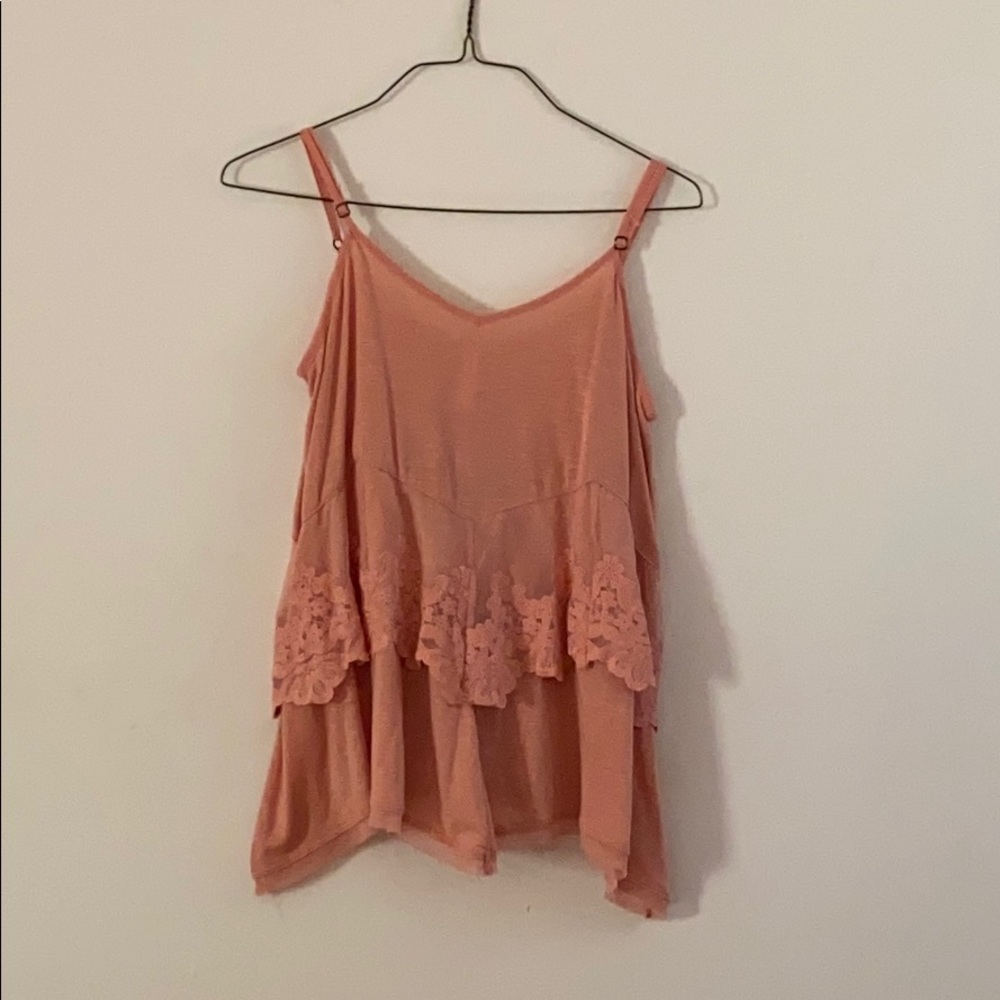 Blush lace top